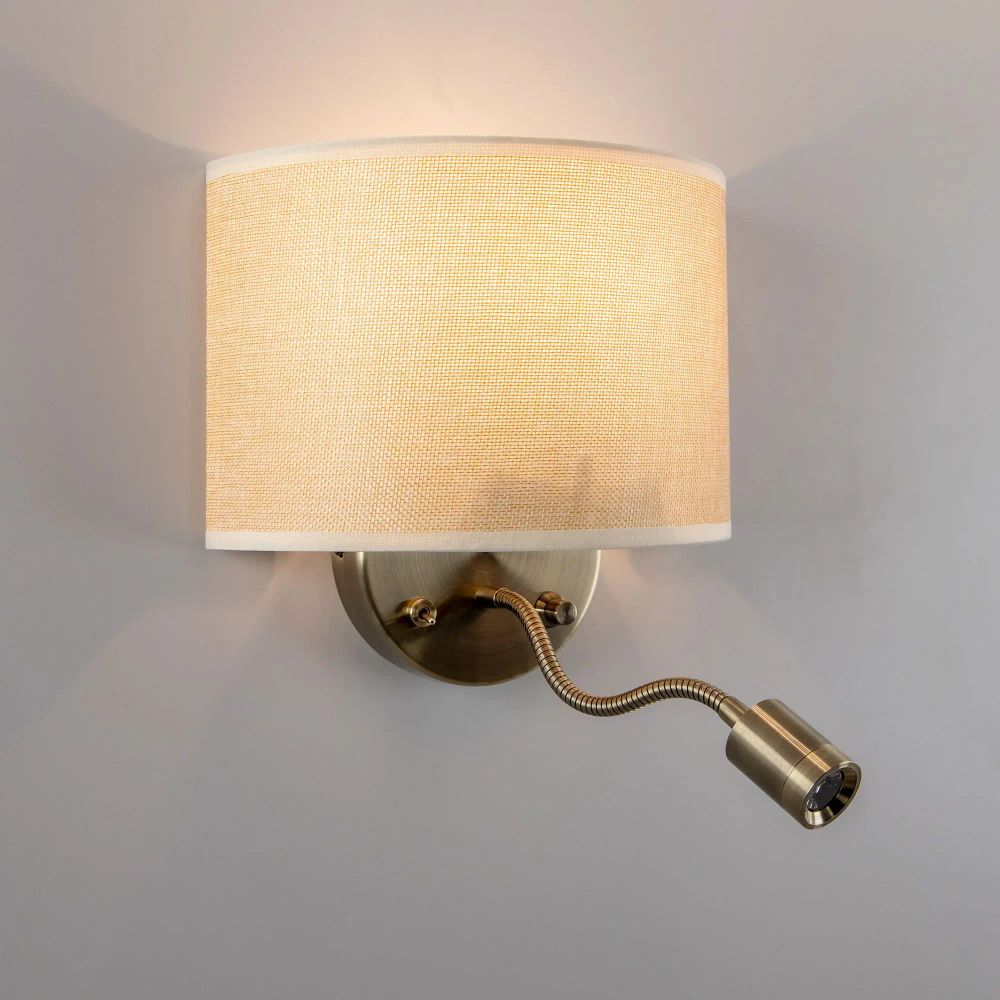 Citilux Декарт CL704306 Бра с бежевым абажуром и диммером