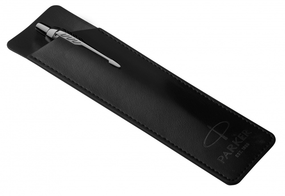 Чехол Parker из натуральной кожи, цвет матово-черный с тиснением