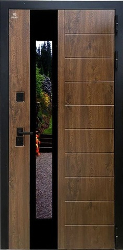 Входная дверь с терморазрывом и стеклопакетом - 1071