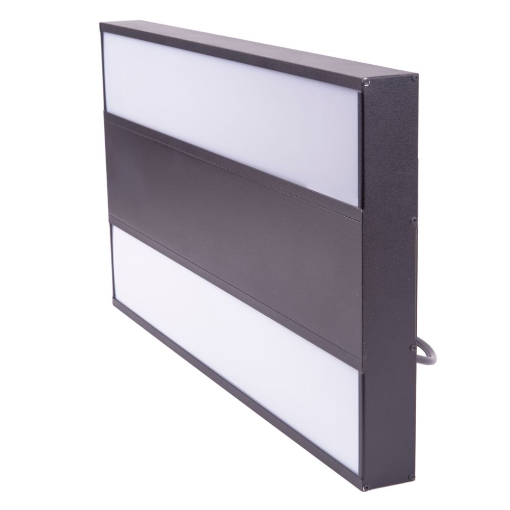 ULO-K16B 2x16W-4000K-L50 5W-3000K IP44 BLACK Светильник линейный светодиодный подвесной с фоновой подсветкой. Белый свет 4000К. Алюминий. Цвет черный. TM Uniel