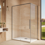 Душевой уголок Ультима (Ultima) Vincea VSR-7UL1010CLGM, 1000*1000, вороненая сталь, стекло прозрачное