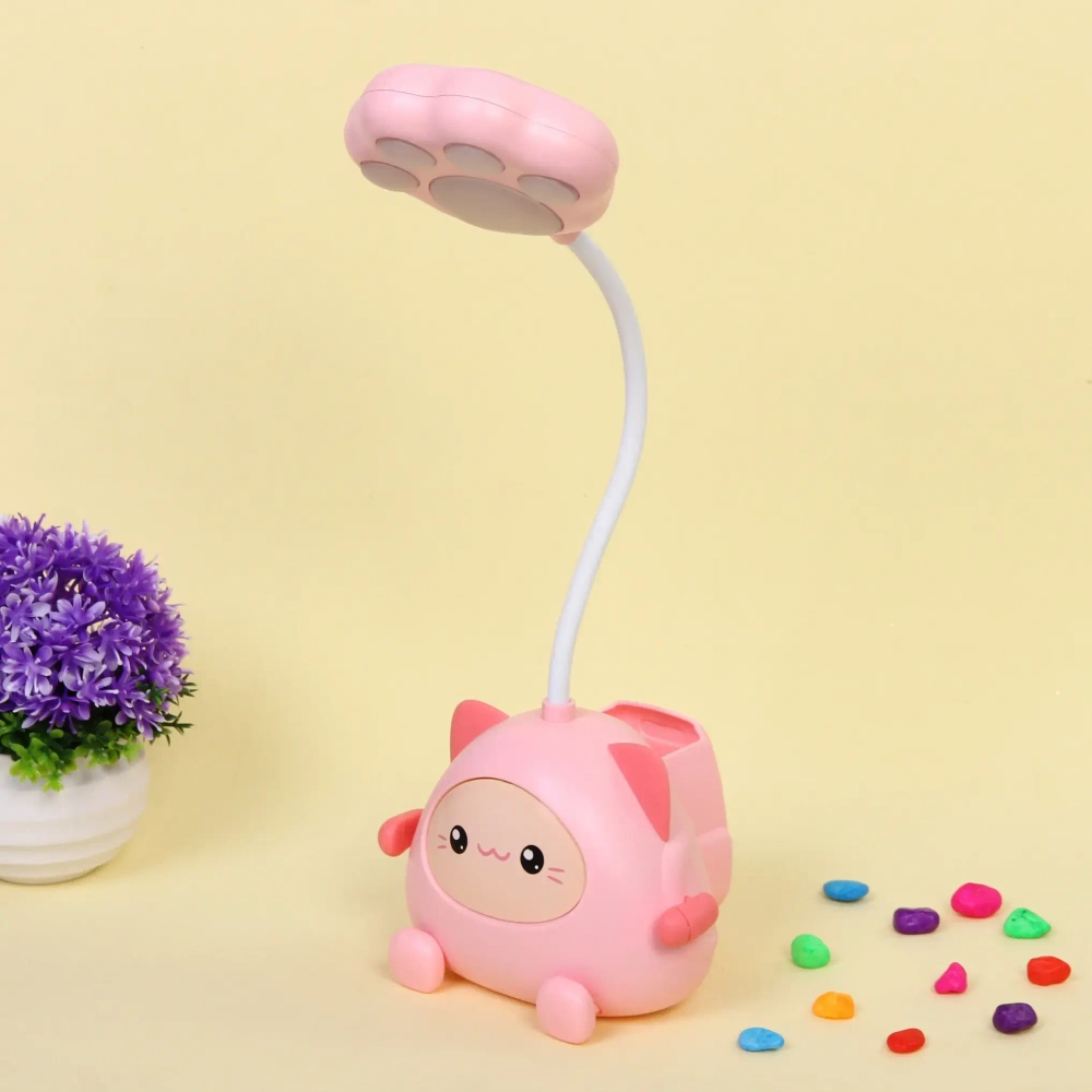 Настольная лампа «Милый котёнок» LED 11,5*8,6*31 см, USB 0.6w 5V, Розовый