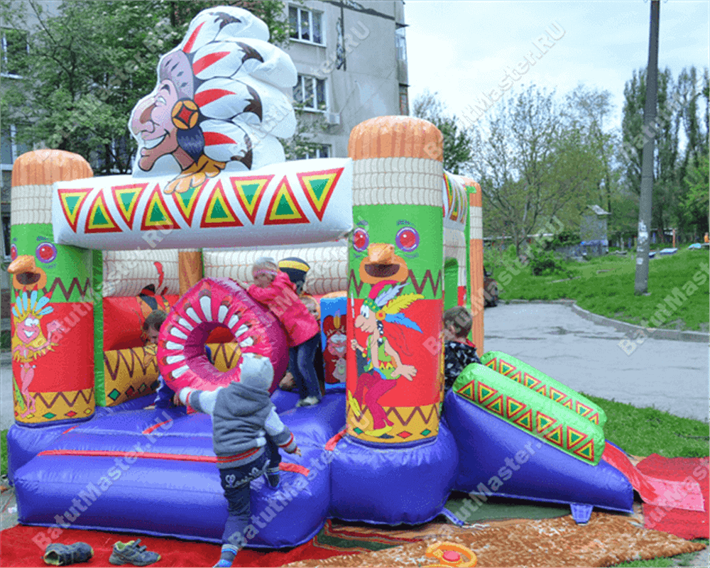 Коммерческий надувной батут "Индеец"