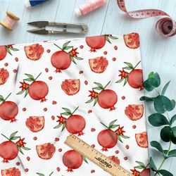 Ткань шифон мелкие акварельные гранаты