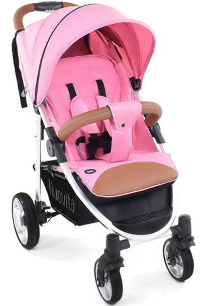 Прогулочная коляска Nuovita Corso Rosa, Argento / Розовый, Серебристый