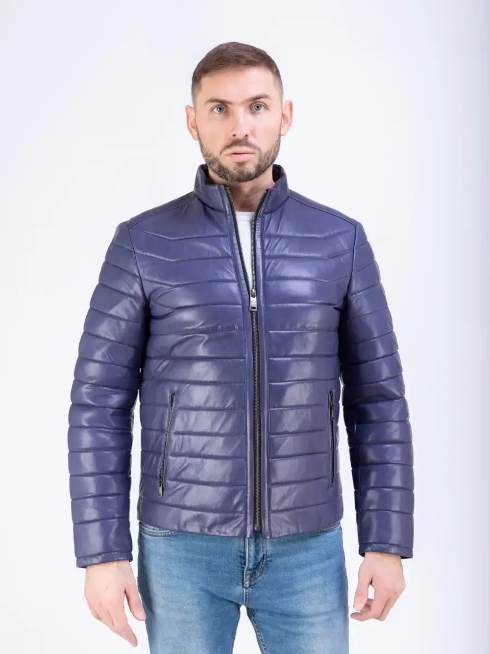 Кожаная куртка мужская демисезонная