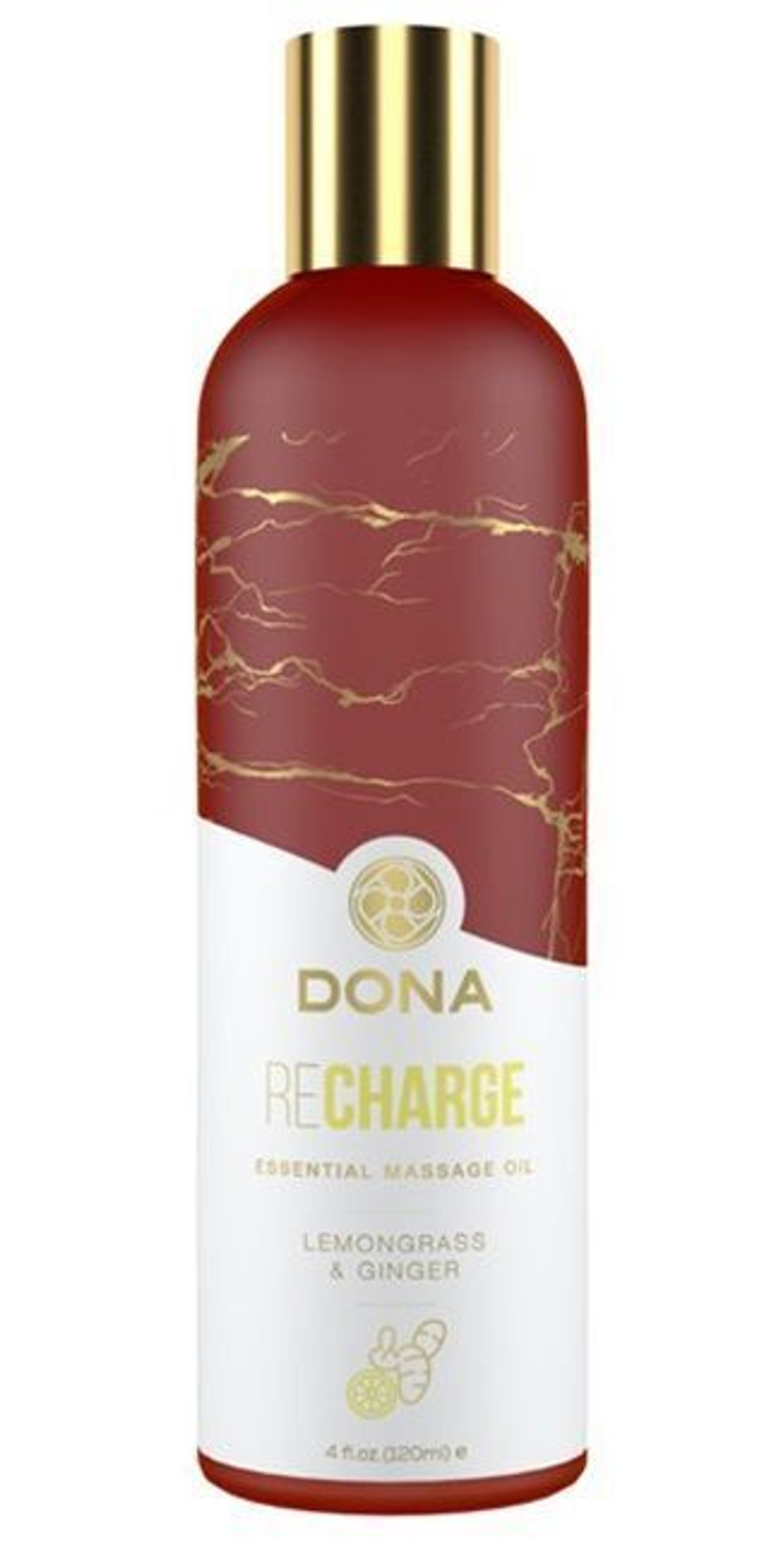 Массажное масло с ароматом лемонграсса и имбиря - 120 мл. (Цвет: не задано)