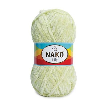 Лили (Lily) пряжа Nako 100%полиэстер 5х100гр/180м (6811 салатовый)