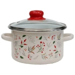 Кастрюля эмал цил Ягодки 2,0л стекл/кр мет/об