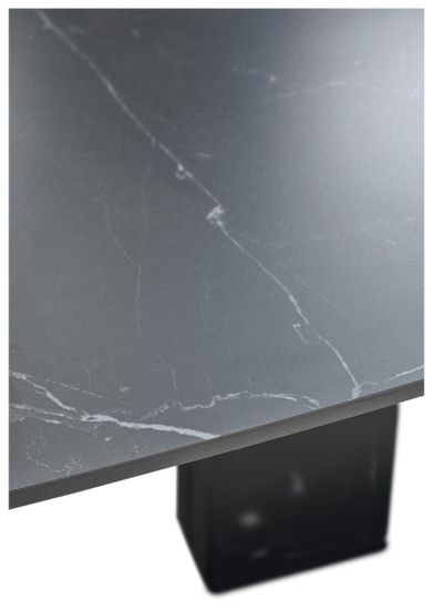 Стол BALDE 140 MATT BLACK MARBLE SOLID CERAMIC / BLACK
