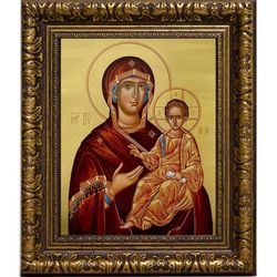 Люблинская икона Божьей Матери на холсте.