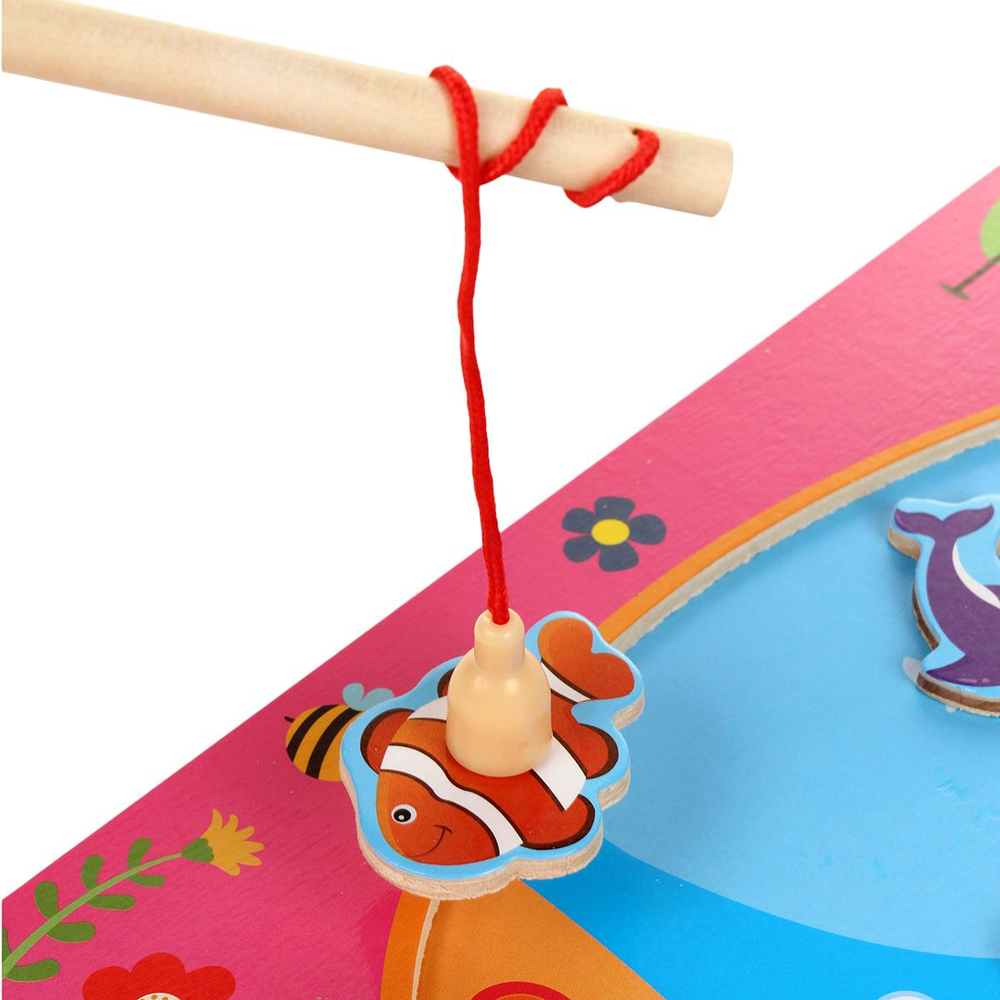 Развивающая игрушка деревянная Рыбалка магнитная, C-41816