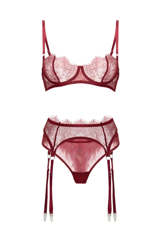 Пояс для чулок Elly бордовый