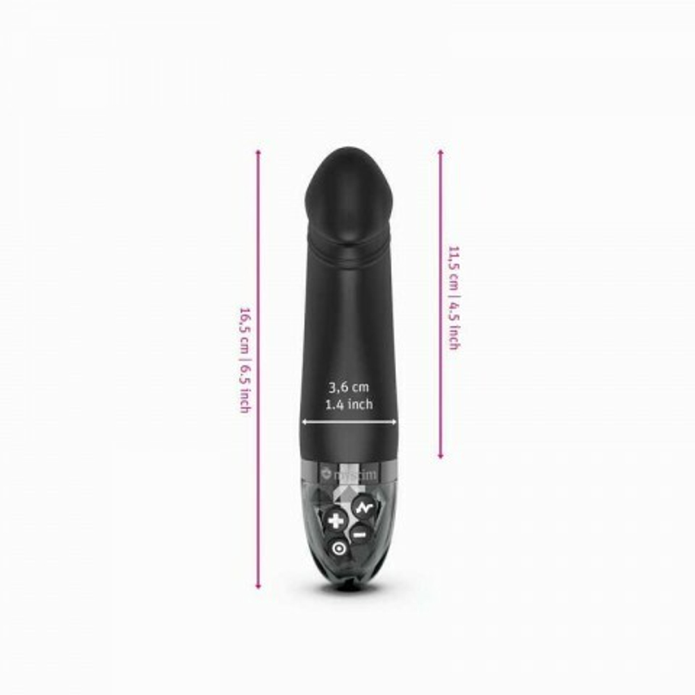 Вибратор Mystim Real Deal Neal с электростимуляцией, черный