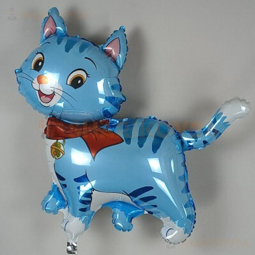 Шар (37''/94 см) Фигура, Любимый котенок, Синий, 1 шт.