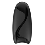 Черно-белый сквозной вибромастурбатор Hercules