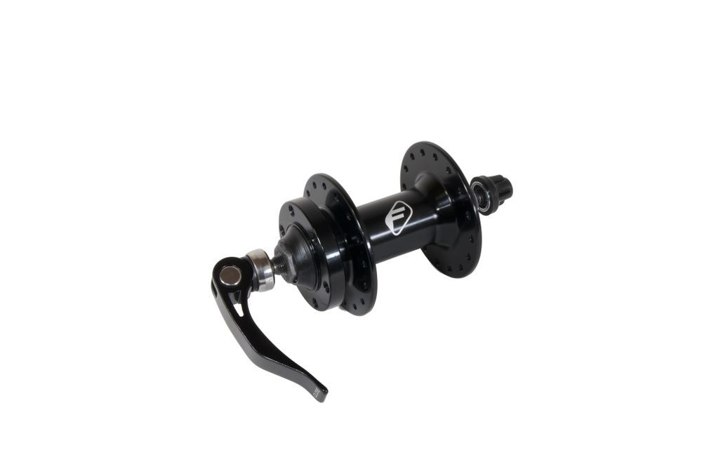 Втулка передняя FORMULA MTB DISC, алюм., под Disk, 6 б., эксц., 32 отв, ось 100x108мм, черная