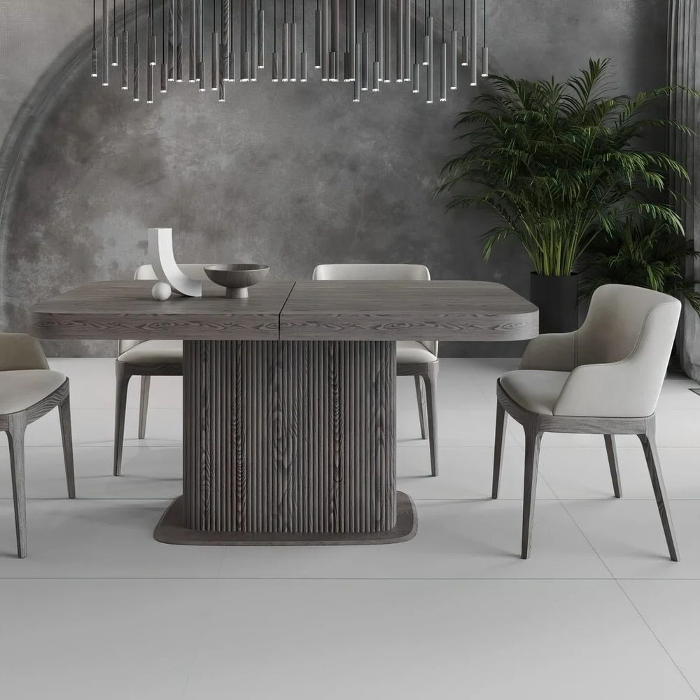 Стол прямоугольный раскладной Denver (160+40), шпон, опора дерево