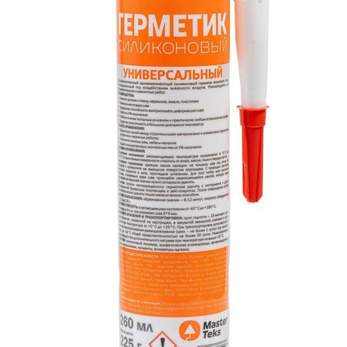 Герметик силиконовый универсальный MasterTeks бесцветный 260 мл