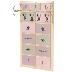 Вешалка настенная Пандора 3 Айвори Акварель