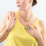 Колье Coeur de Lion Green-Gold 5076/10-0516