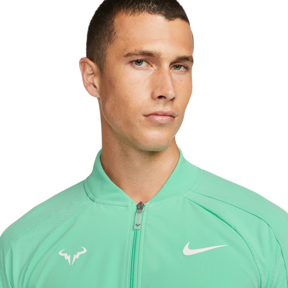 Мужская теннисная кофта Nike Court Dri-Fit Rafa Jacket - emerald rise/emeradl rise/white