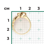 Кольцо «Пантера» из лимонного золота с фианитами
