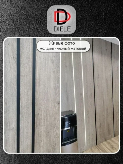 Алюминиевая полоса декоративный молдинг DIELE 20х1,5мм черный/мат длина 2,7м