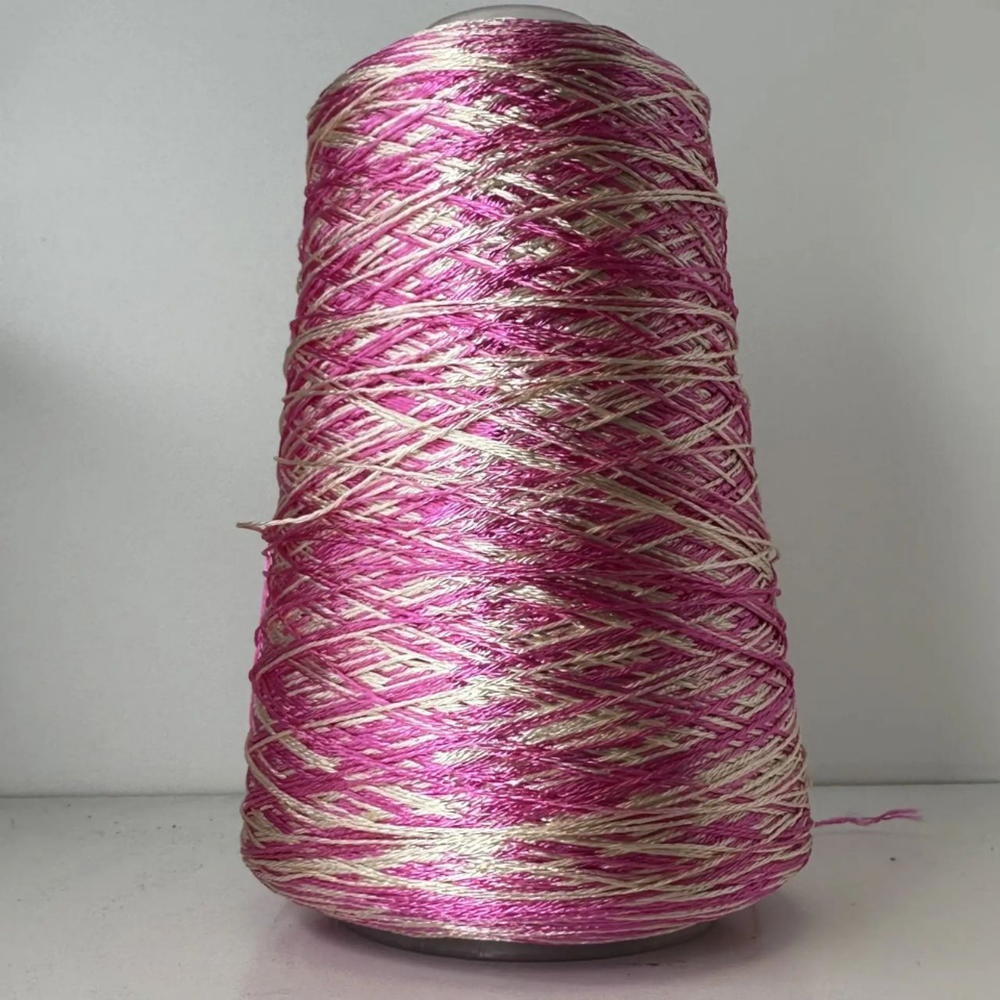 X3893 - Missoni; 100% вискоза; 650м/100гр; col. Ghiaccio, цвет: ярко-розовый, кремовый
