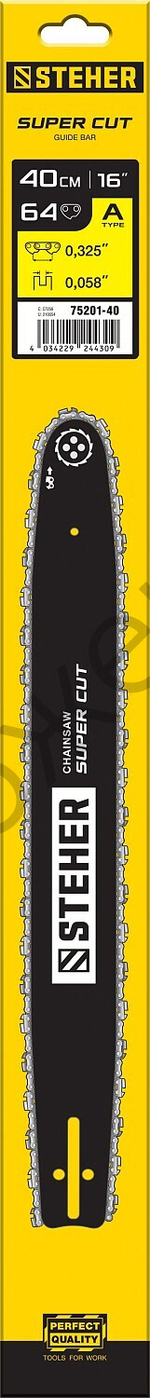 STEHER type A, шаг 0.325″, паз 1.5 мм, 40 см, шина для бензопил (75201-40)