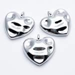 Подвеска Сердце, цвет серебро, размер 15*15 мм, цена за 1 шт