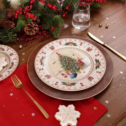 НАБОР ТАРЕЛОК ОБЕДЕННЫХ LEFARD "ЕЛКА" 2 ШТ. 27 СМ (КОР=9НАБ.)