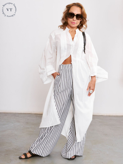 Блузка женская летняя, Модный дом Виктории Тишиной, Паола, размер L