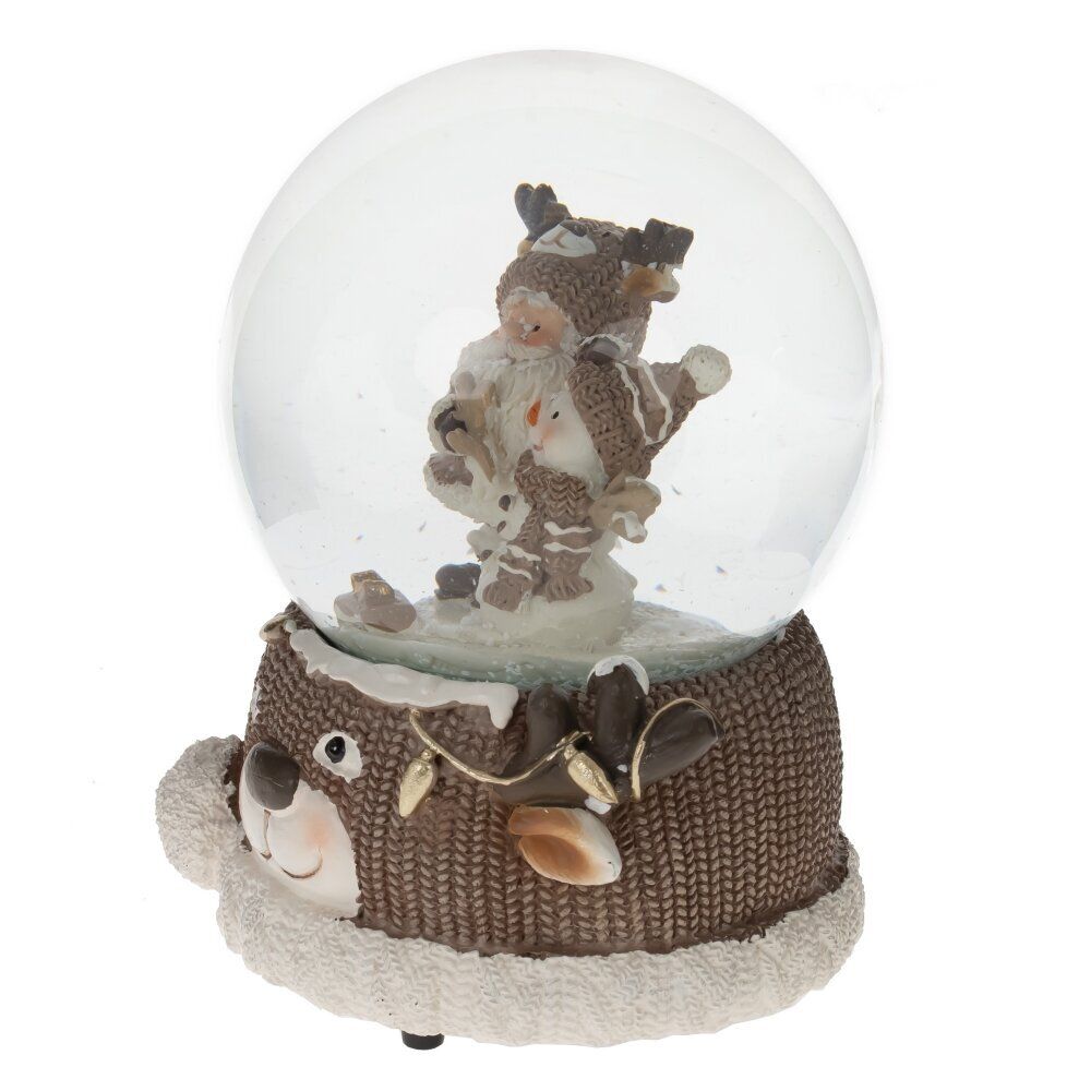 GAEM Фигурка декоративная "Дед Мороз" в стекл шаре (ключ,муз), L10 W10 H14 см