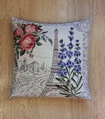 Декоративный гобеленовый чехол для интерьерной подушки Французская лаванда 47х47