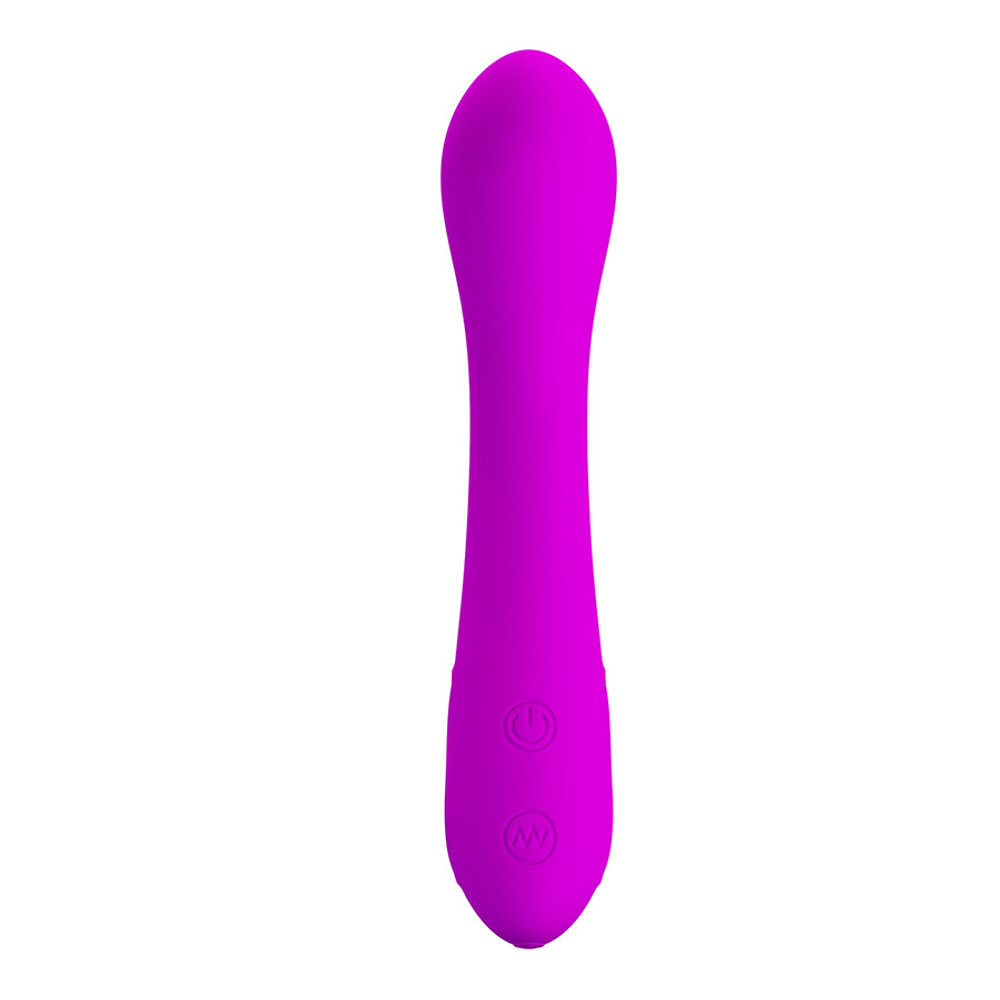 Лиловый изогнутый вибратор 16см для стимуляции точки G Pretty Love Tony G-spot Vibrator Purple BI-014281