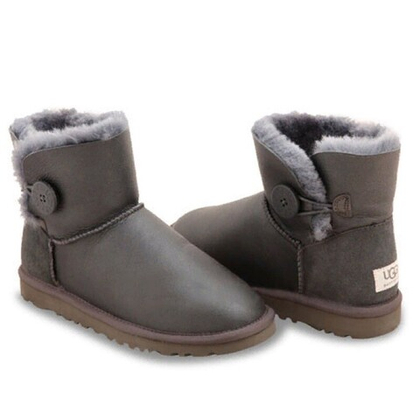 Угги Mini Bailey Button Metallic Grey