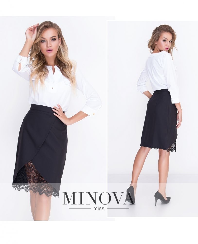Юбка 1048-черный Minova