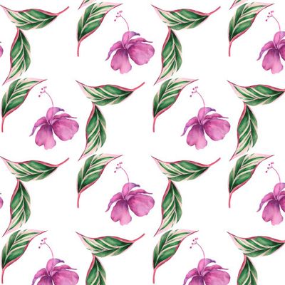 Сиреневые тропические цветы