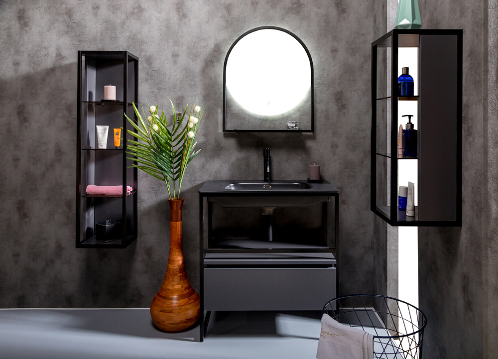 Armadi Art Ящик под консоль LOFT 80 Антрацит, 1 полка
