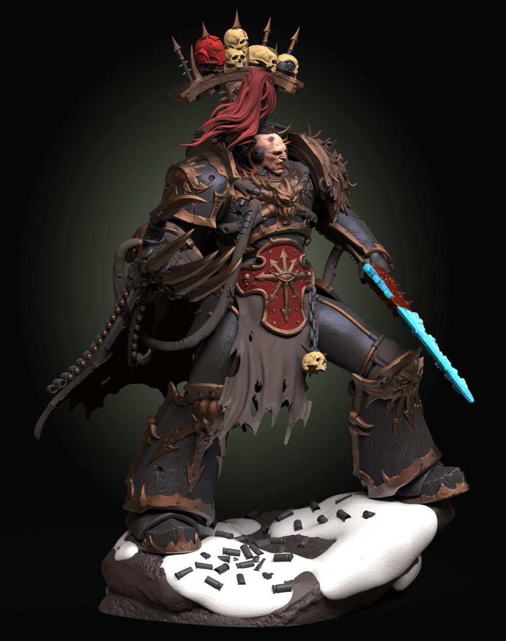 Фигурка, Эзекиль Абаддон, Warhammer 40 000, высота 19 см, под покраску