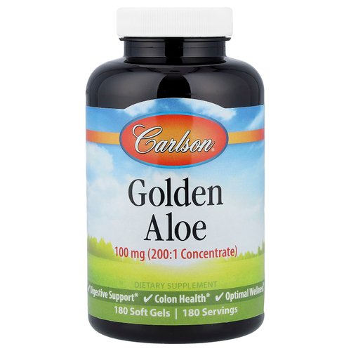 Carlson, Golden Aloe, 100 мг, 180 мягких таблеток