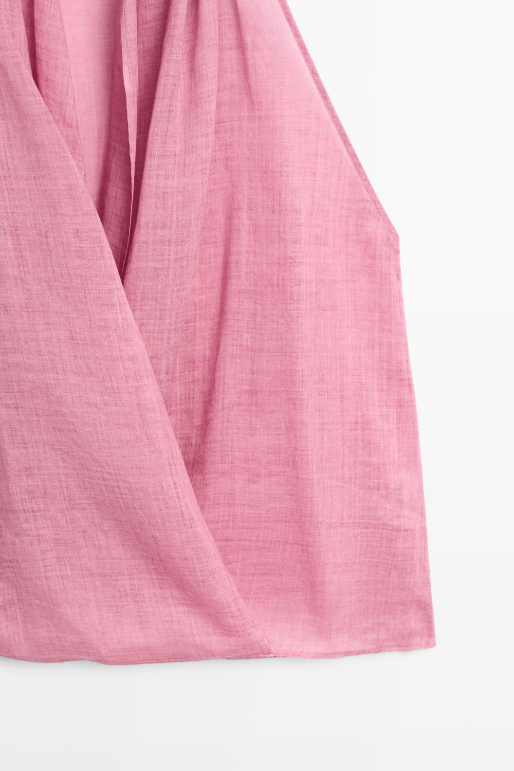 Massimo Dutti Топ с запахом и драпировкой, розовый