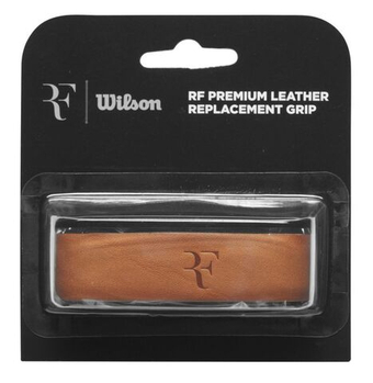 Теннисные намотки базовые Wilson RF Premium Leather Replacement Grip 1P - Коричневый