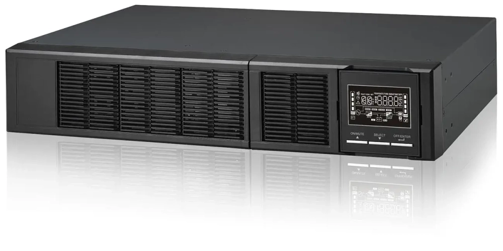 UPS Astergo/Rack 2U/Tower/On-Line/2 000 VА/2 000 W/Input C20/Output 8xC13/Акб 4x12В/9Ач/LCD/RS-232, USB, EPO, SNMP Slot