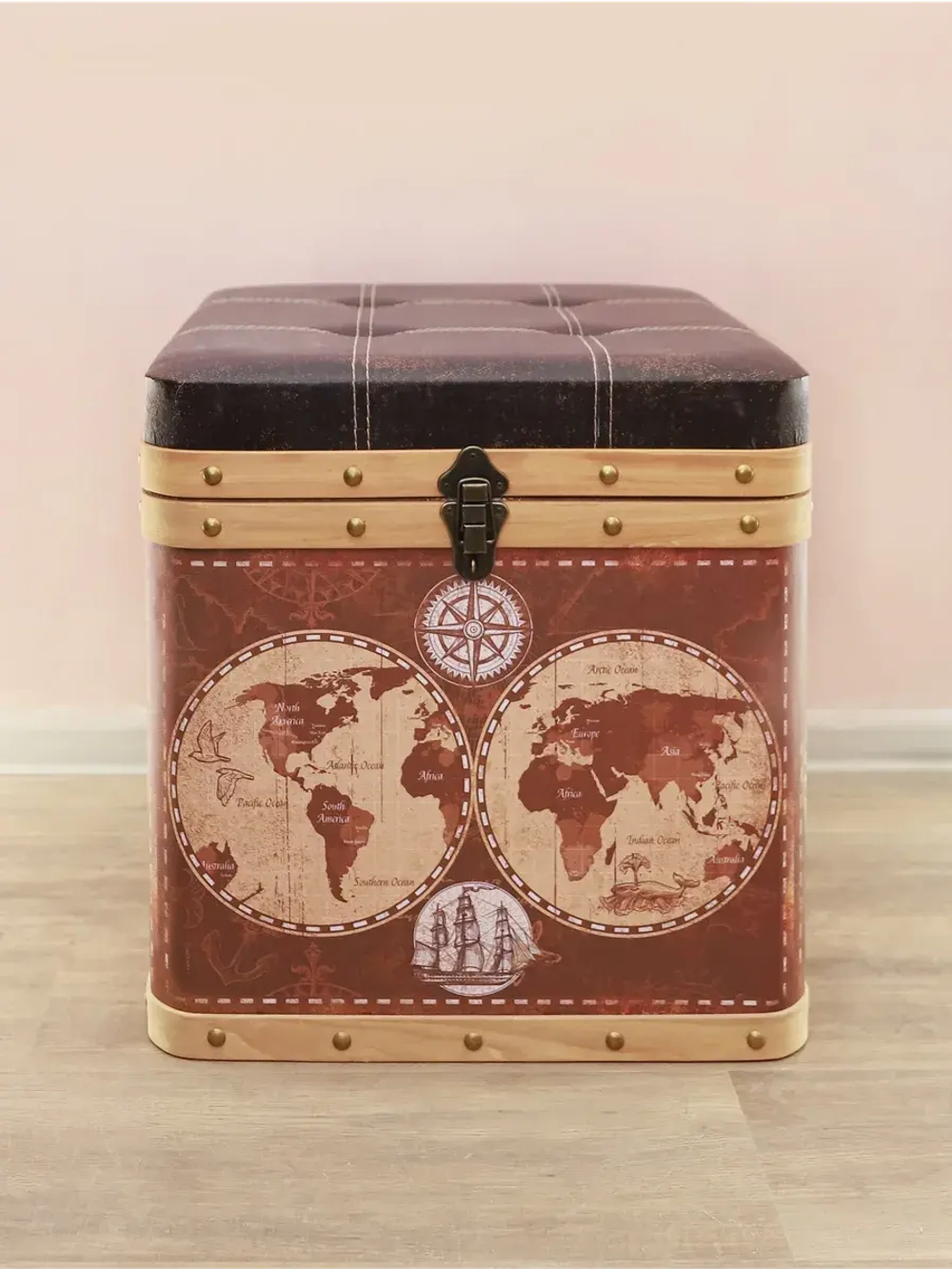 Пуфик для прихожей с ящиком 37*36*36 см