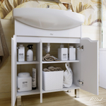 Тумба с раковиной Crystal 75 белая