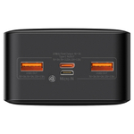 Внешний аккумулятор Baseus Bipow Digital Display Power Bank C+2U 30000mAh 20W - Black