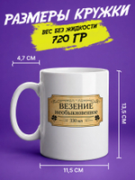 Кружка литровая "Везение необыкновенное"
