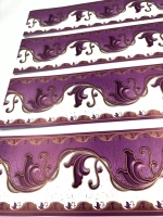 Бордюр для обоев бумажный 9 см окантовка лента фиолетовый